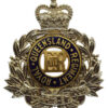 Australian Royal Queensland Regiment Anodised (Staybrite) Metal & Enamel Hat Badge - Queen's Crown