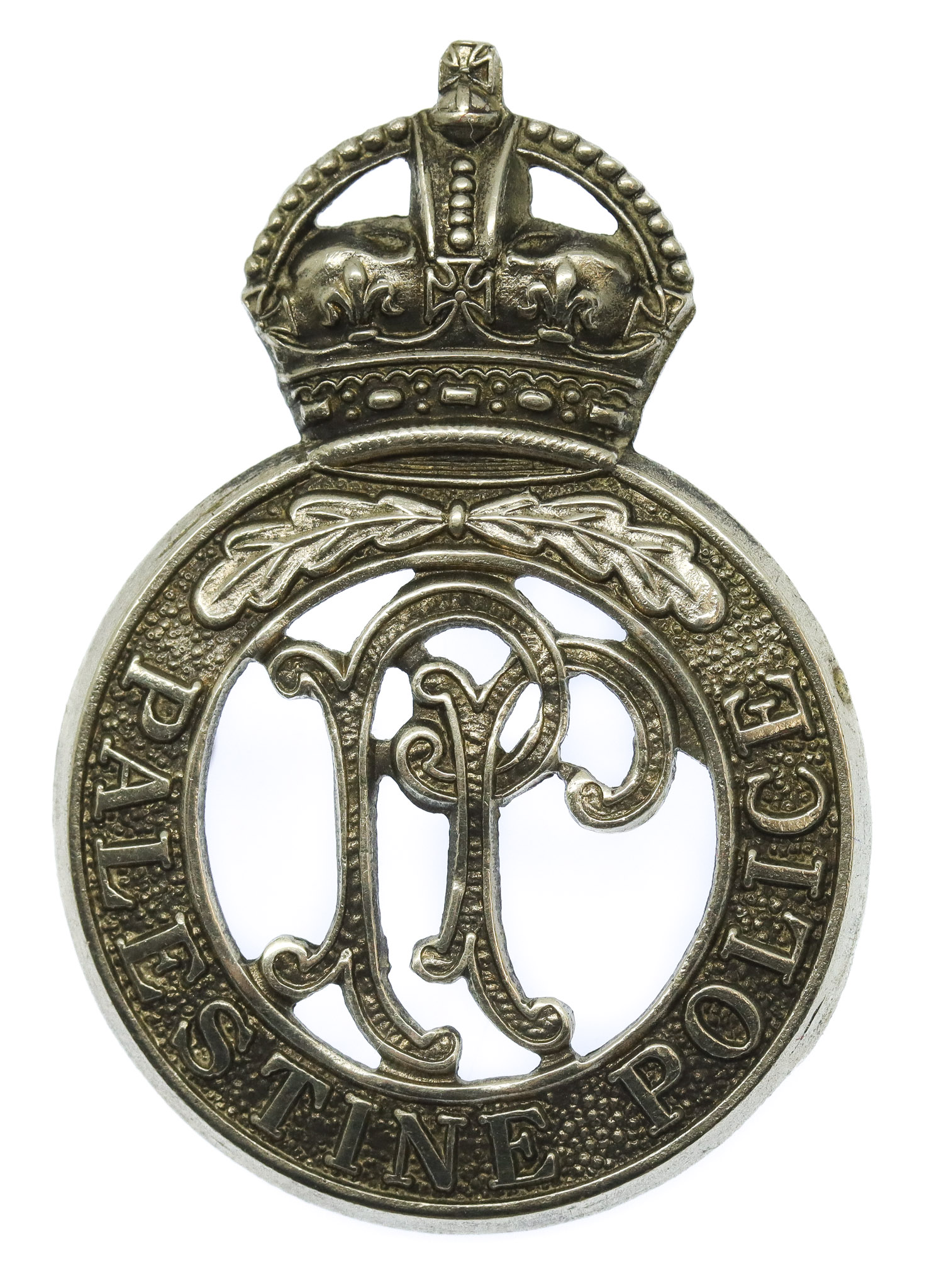 Palestine Police Cap Badge - King's Crown