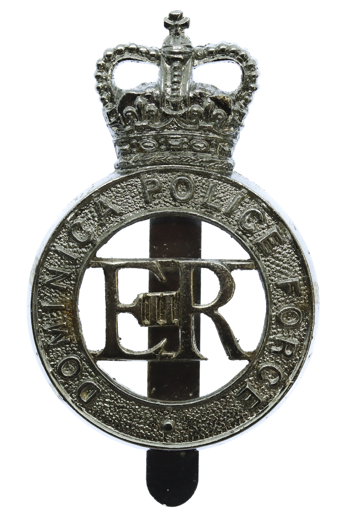 Dominica Police Force Cap Badge - Queen's Crown