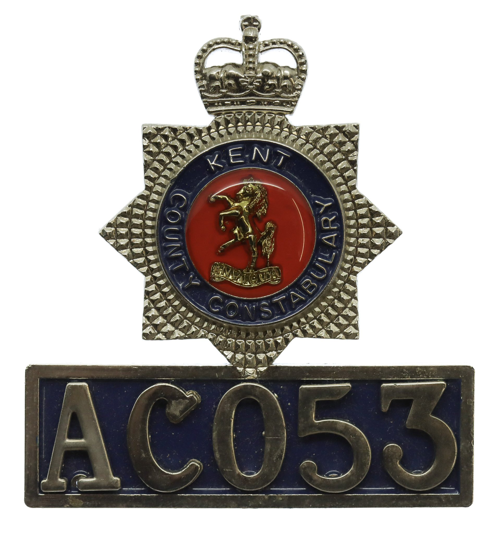 Kent County Constabulary Breast Badge - Queen's Crown