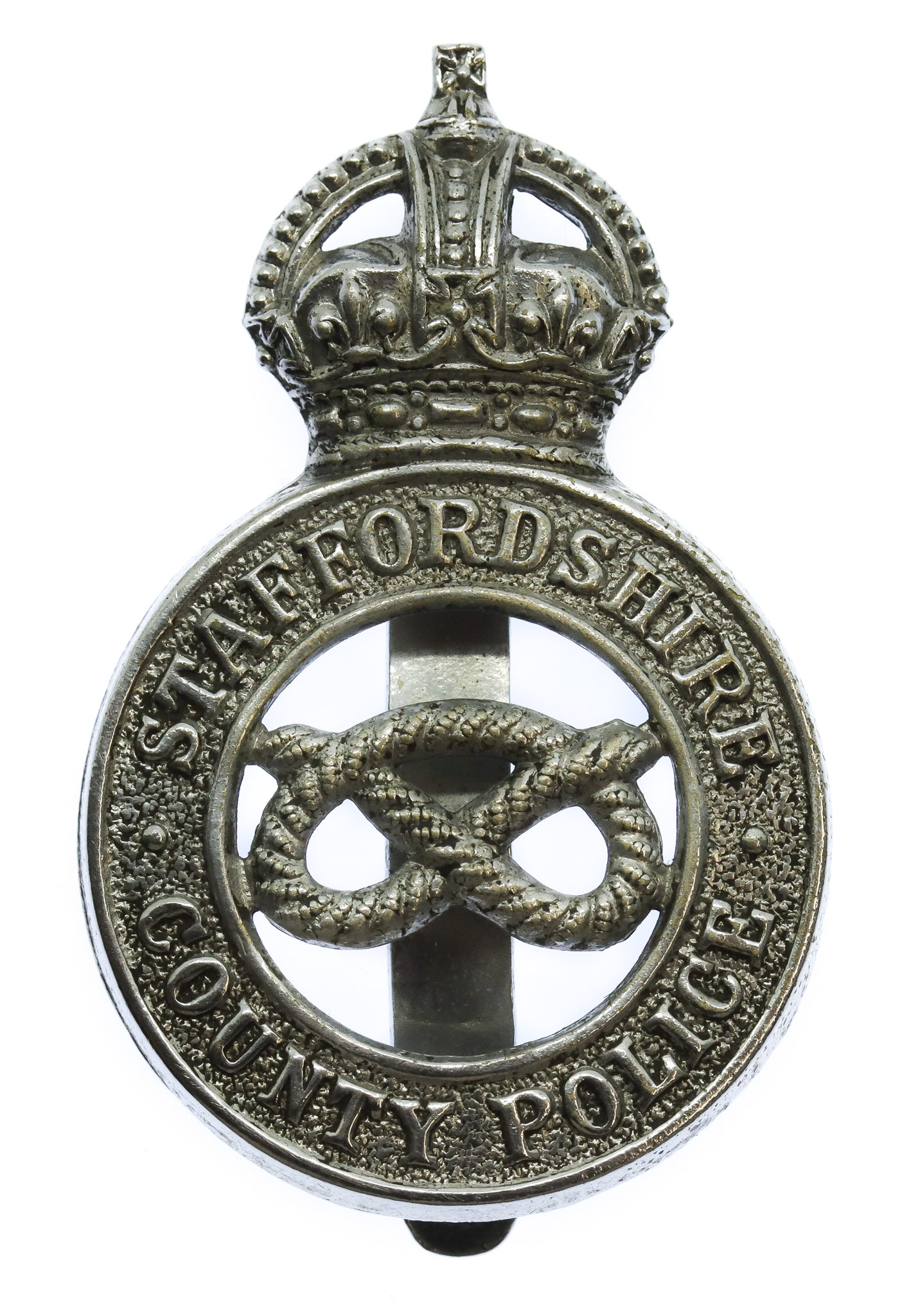 Staffordshire County Police Cap Badge - King's Crown