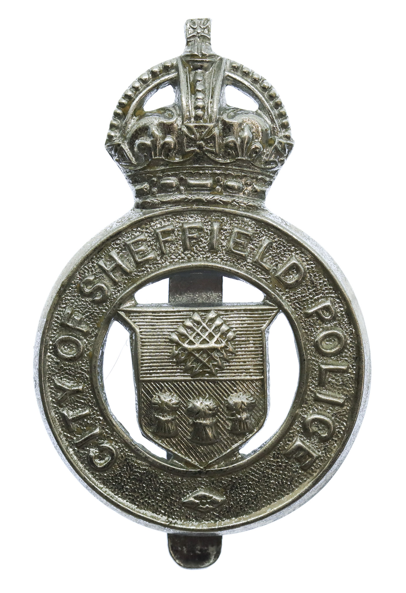 Sheffield City Police Cap Badge - King's Crown 