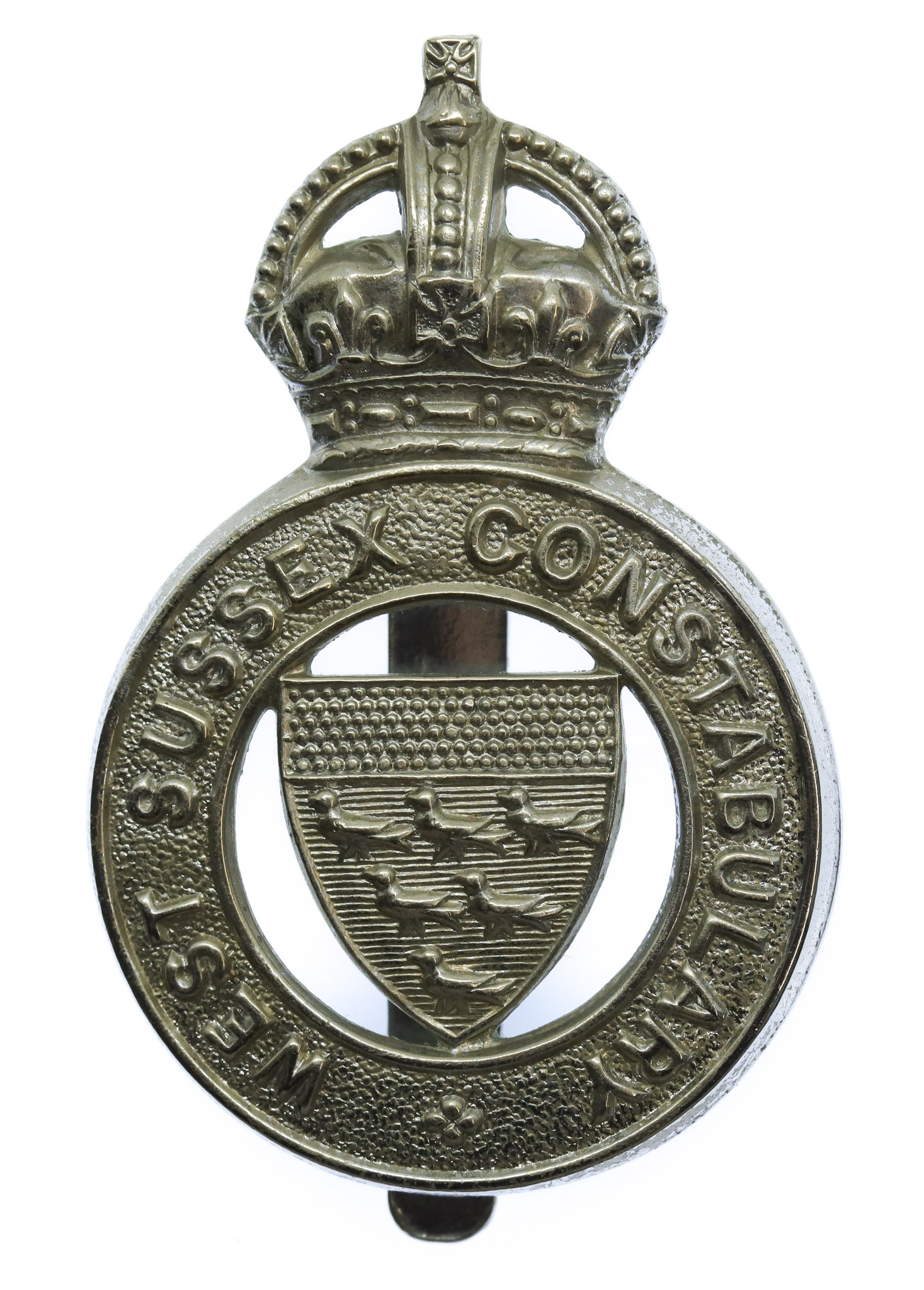 West Sussex Constabulary Cap Badge - King's Crown 