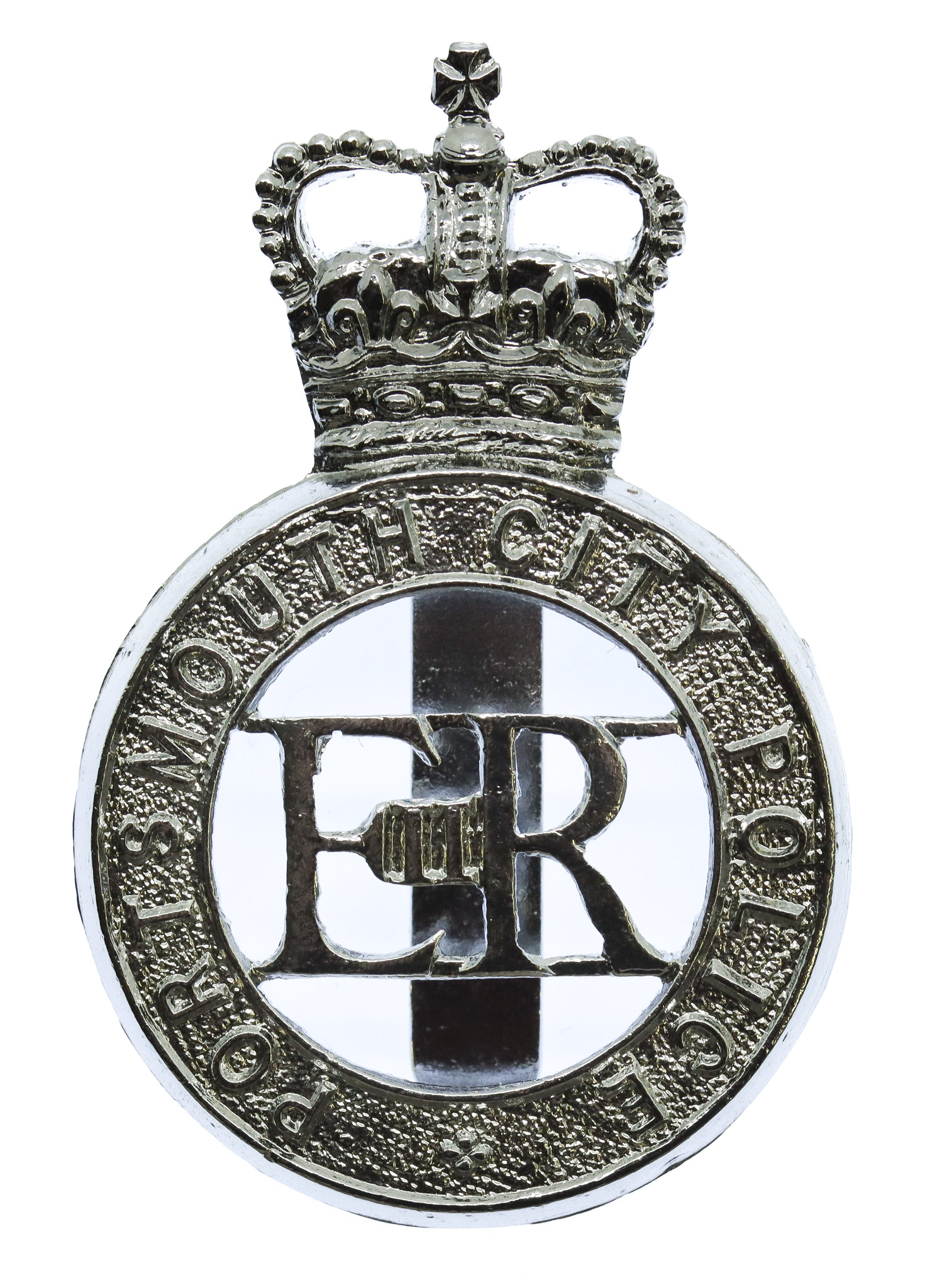 Portsmouth City Police Cap Badge - Queen's Crown