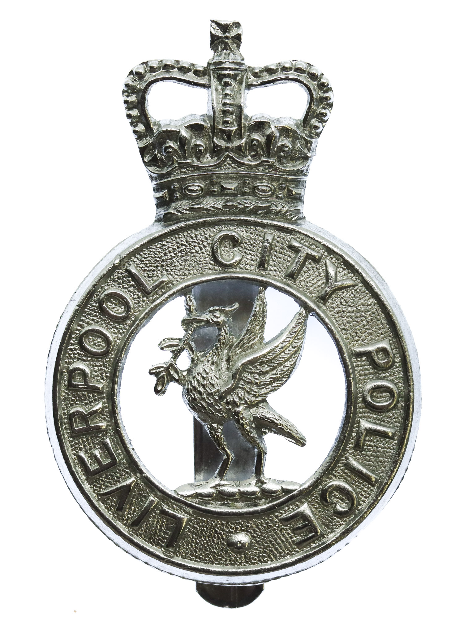 Liverpool City Police Cap Badge - Queen's Crown