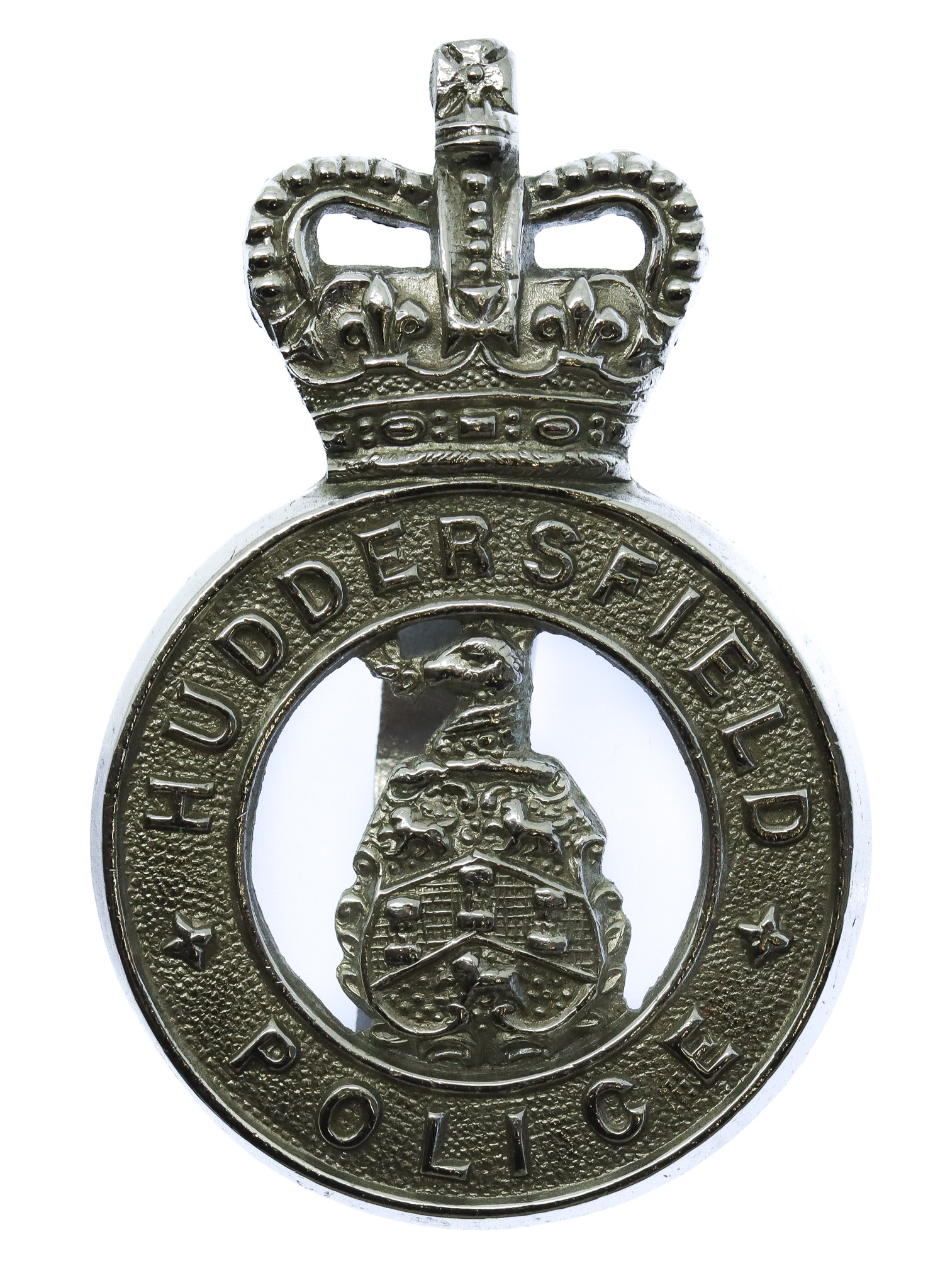 Huddersfield Police Cap Badge - Queen's Crown