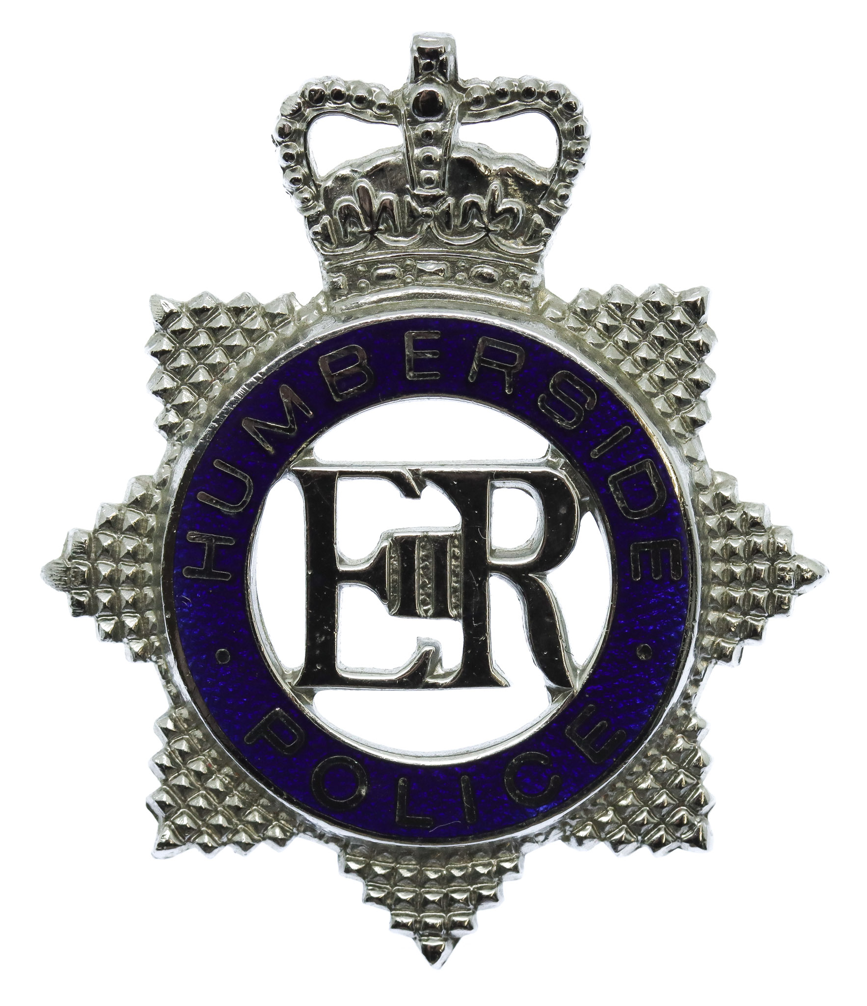 Humberside Police Senior Officer's Enamelled Cap Badge - Queen's Crown