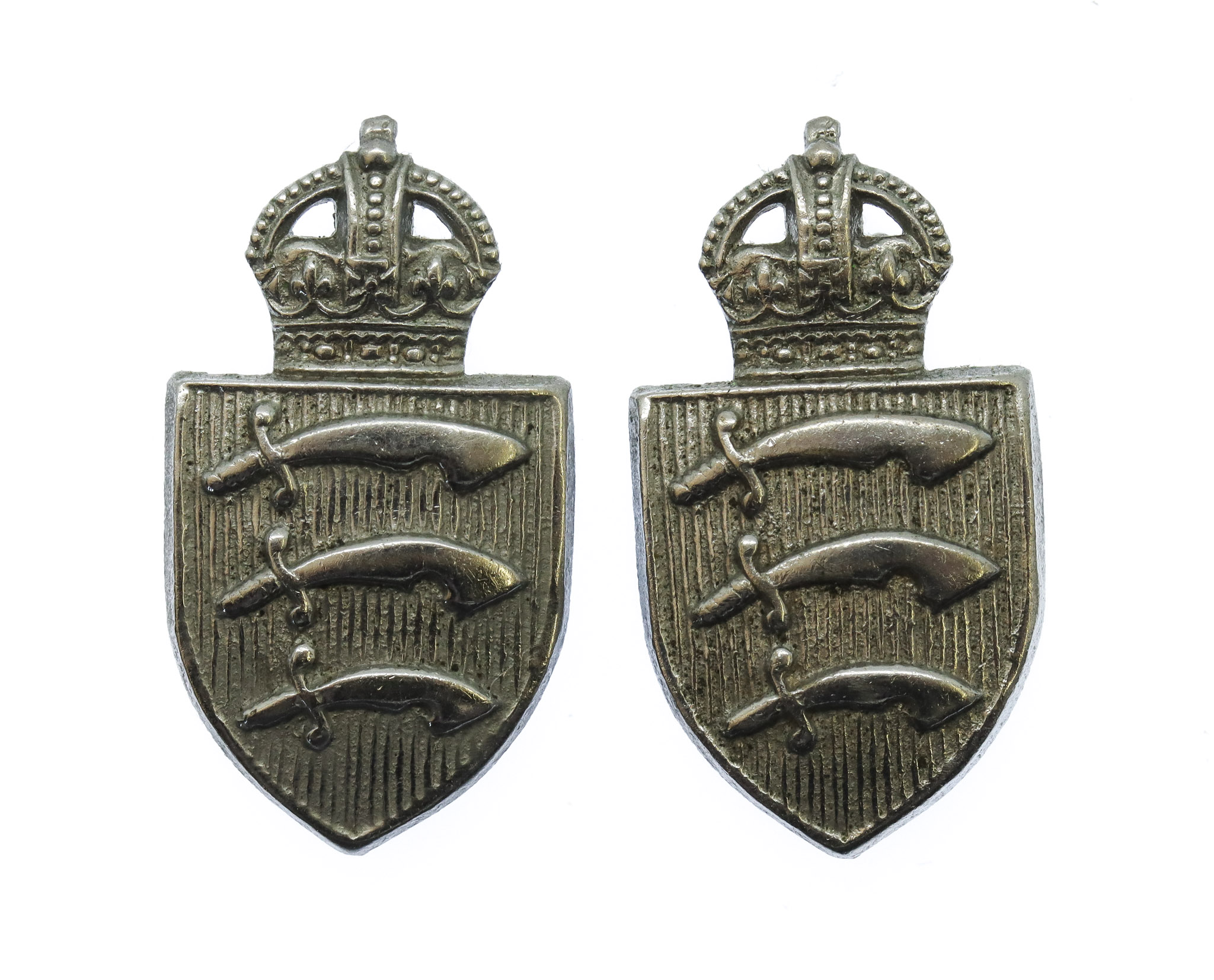Pair of Essex Constabulary Collar Badges - King's Crown