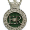 War Department Constabulary Anodised (Staybrite) Cap Badge - Queen's Crown