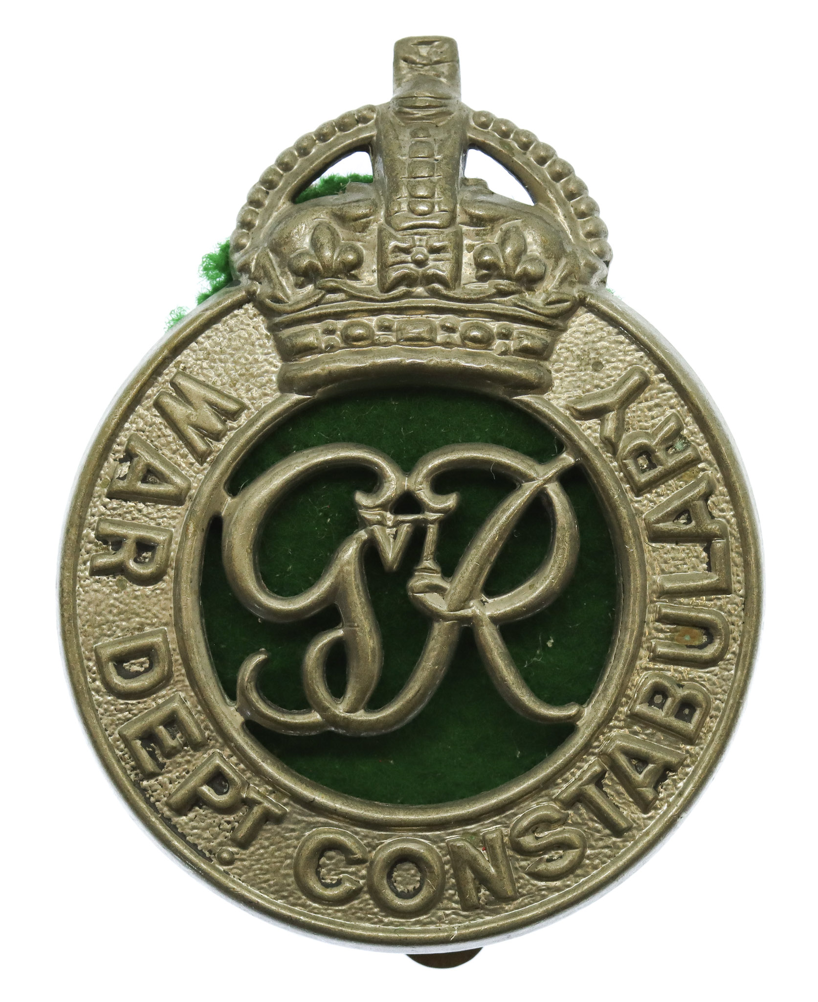 George VI War Department Constabulary Cap Badge