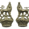 Pair of War Department Constabulary Collar Badges - King's Crown