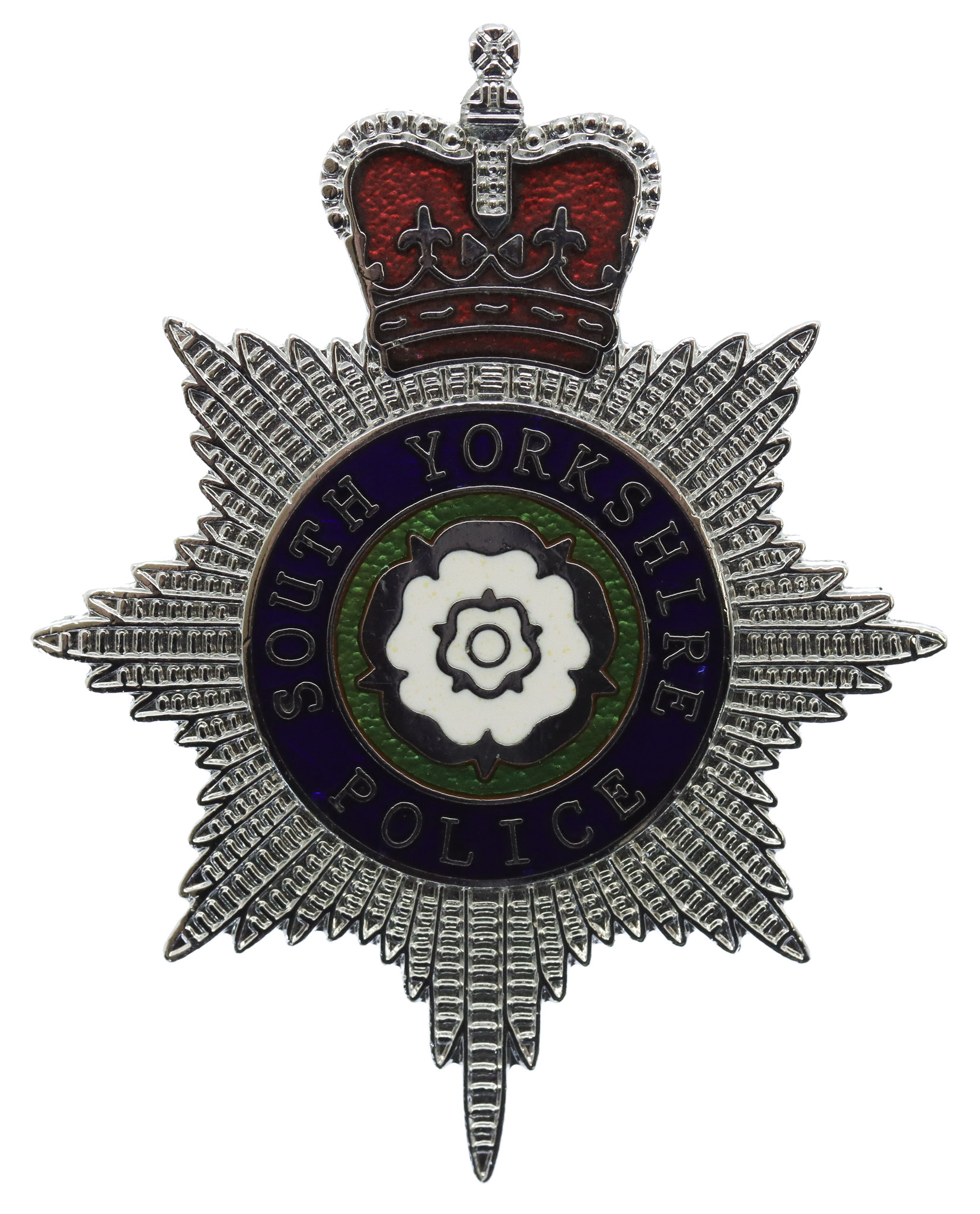 South Yorkshire Police Enamelled Cap Badge - Queen's Crown