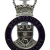 Derbyshire Constabulary Enamelled Cap Badge - Queen's Crown