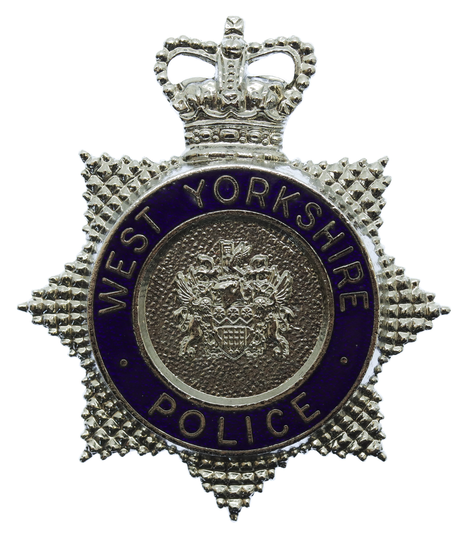West Yorkshire Police Senior Officer's Enamelled Cap Badge - Queen's Crown