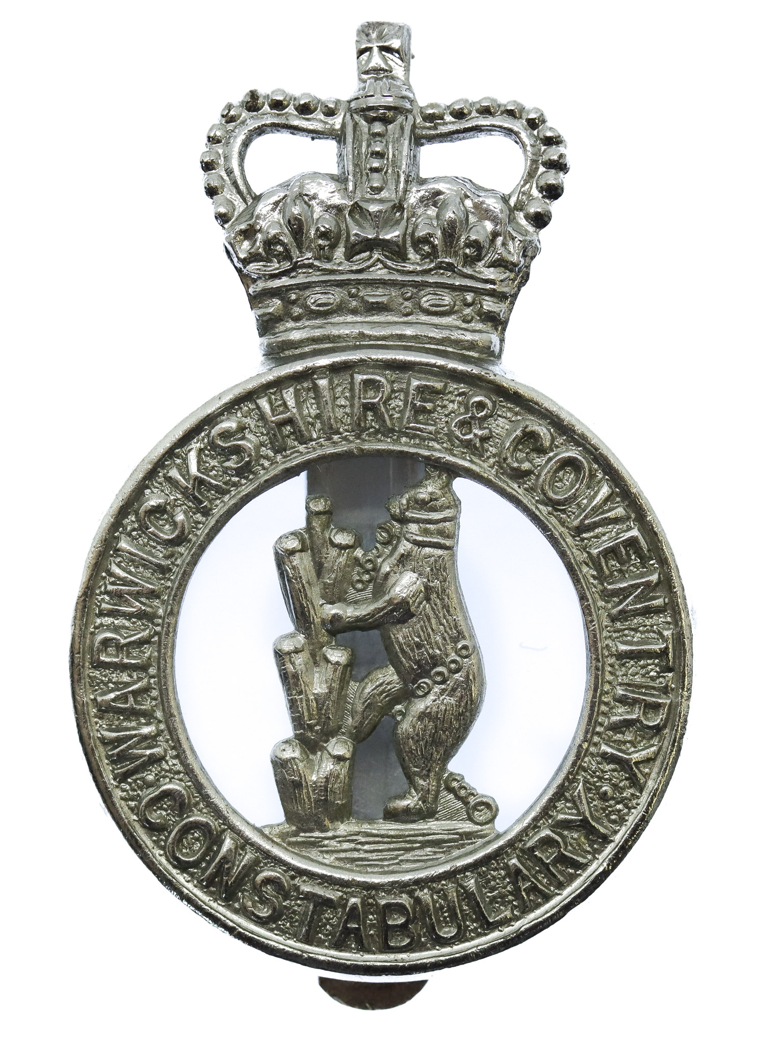 Warwickshire & Coventry Constabulary Cap Badge - Queen's Crown