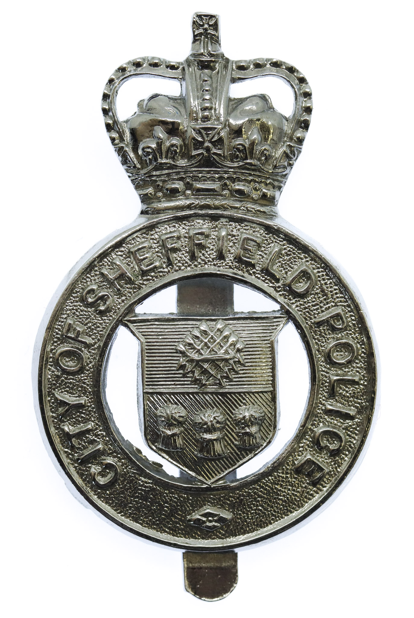 Sheffield City Police Cap Badge - Queen's Crown 
