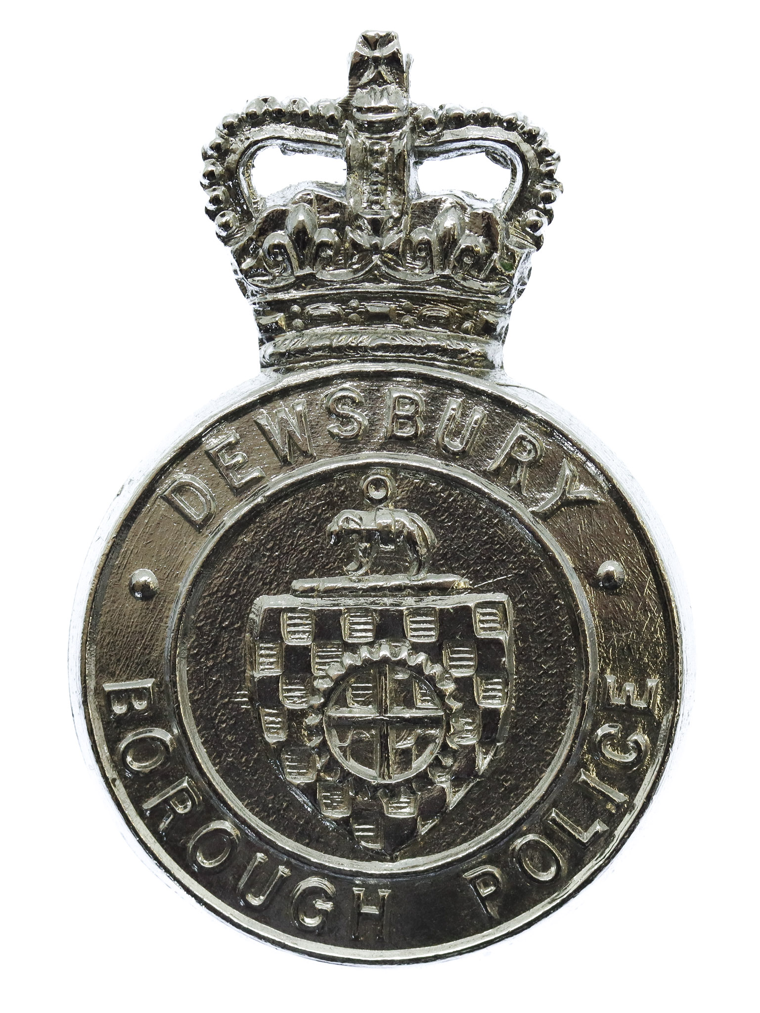 Dewsbury Borough Police Cap Badge - Queen's Crown