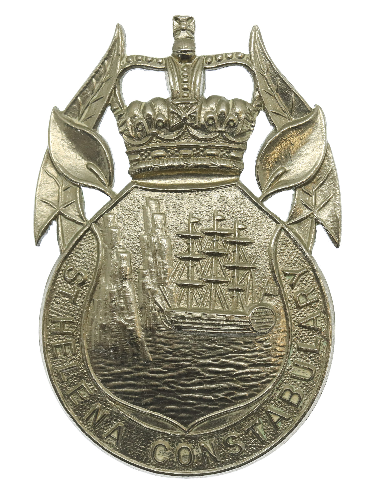 St. Helena Constabulary Cap Badge- Queen's Crown