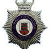 Royal Gibraltar Police Enamelled Helmet Plate - Queen's Crown