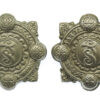 Pair of Garda Siochana (Irish Police) White Metal Collar Badges