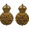 Pair of Women's Royal Army Corps (W.R.A.C.) Collar Badges - King's Crown