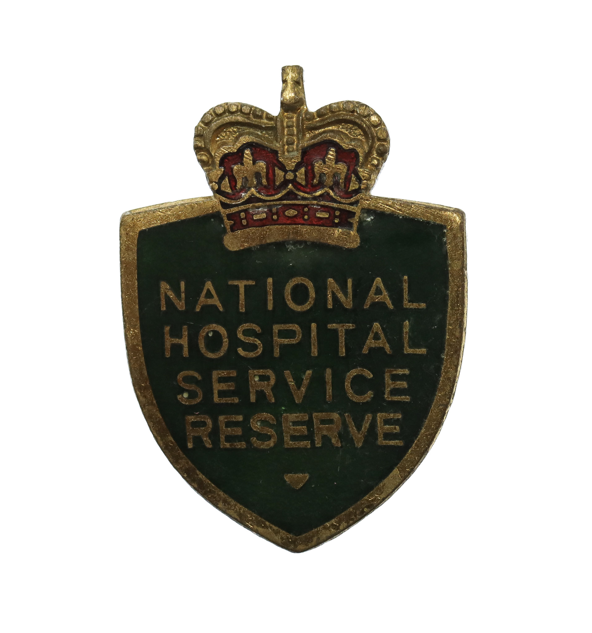 National Hospital Service Reserve Enamelled Lapel Badge - Queen's Crown