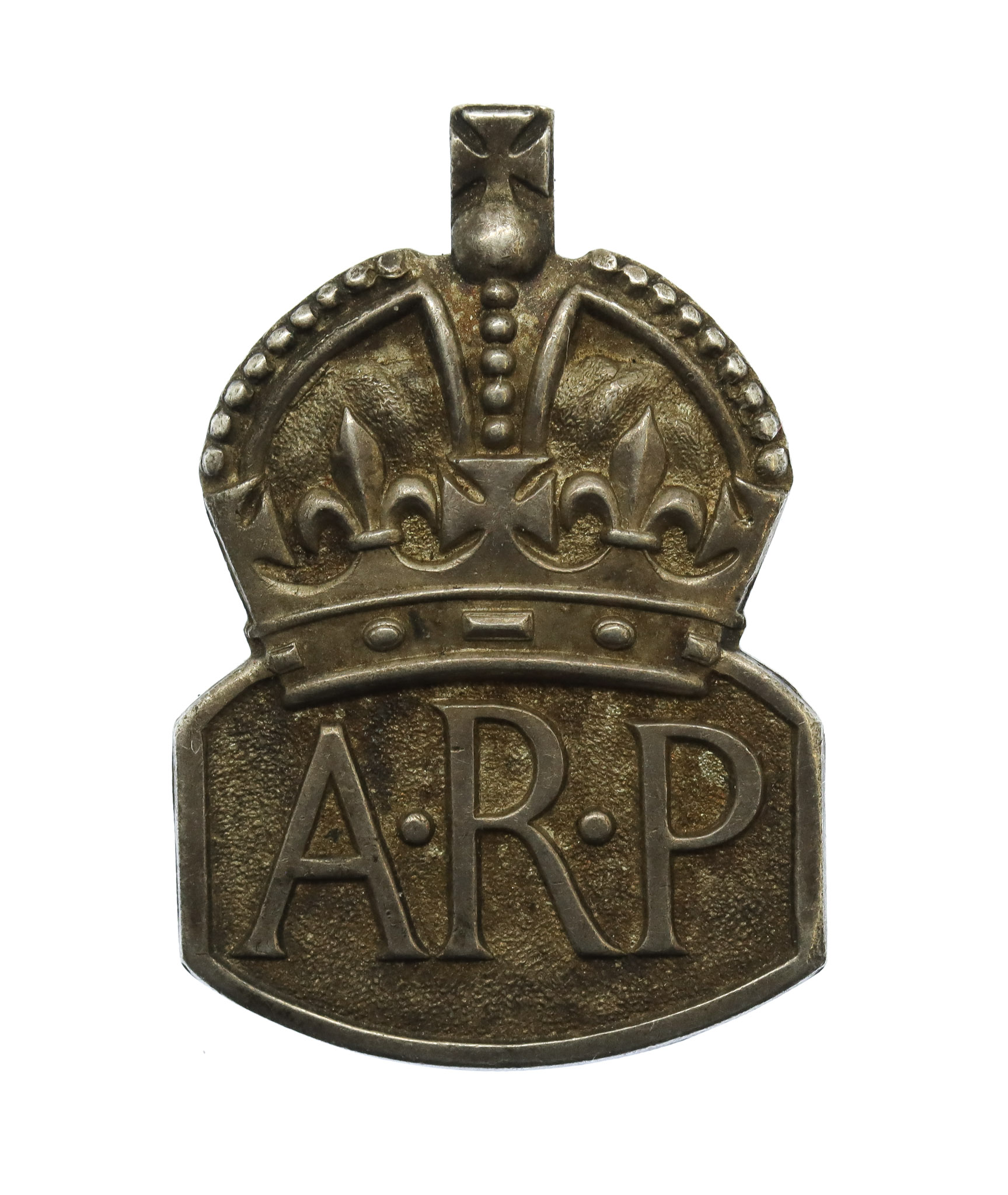 WW2 Air Raid Precautions (A.R.P.) Hallmarked Silver Lapel Badge