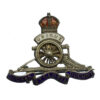 Royal Artillery Silver & Enamel Sweetheart Brooch - King's Crown (Revolving Wheel)