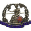 Norfolk Regiment Sterling Silver & Enamel Sweetheart Brooch