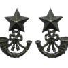Pair of Cameronians (Scottish Rifles) Officer's Collar Badges