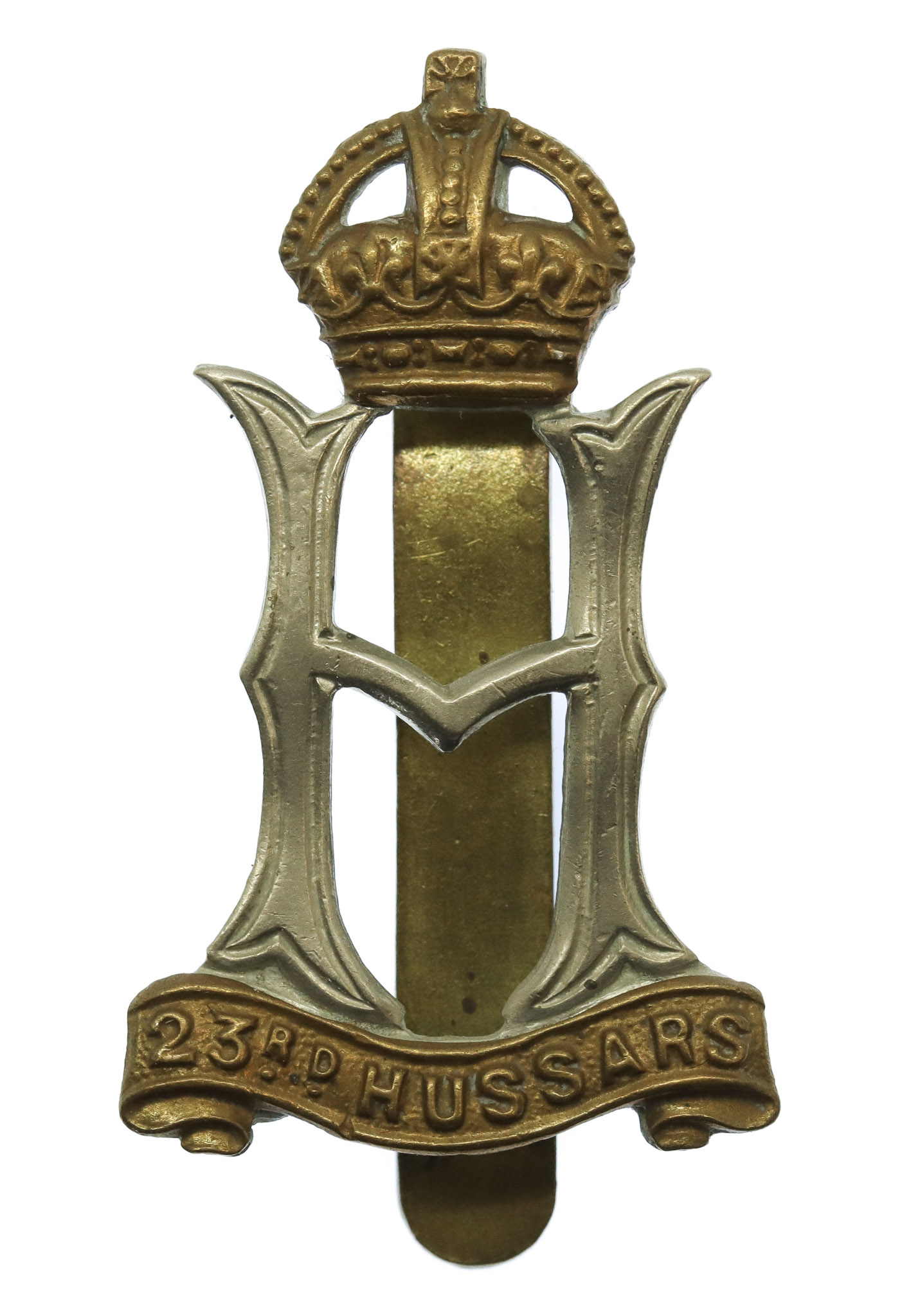 23rd Hussars Cap Badge - King's Crown