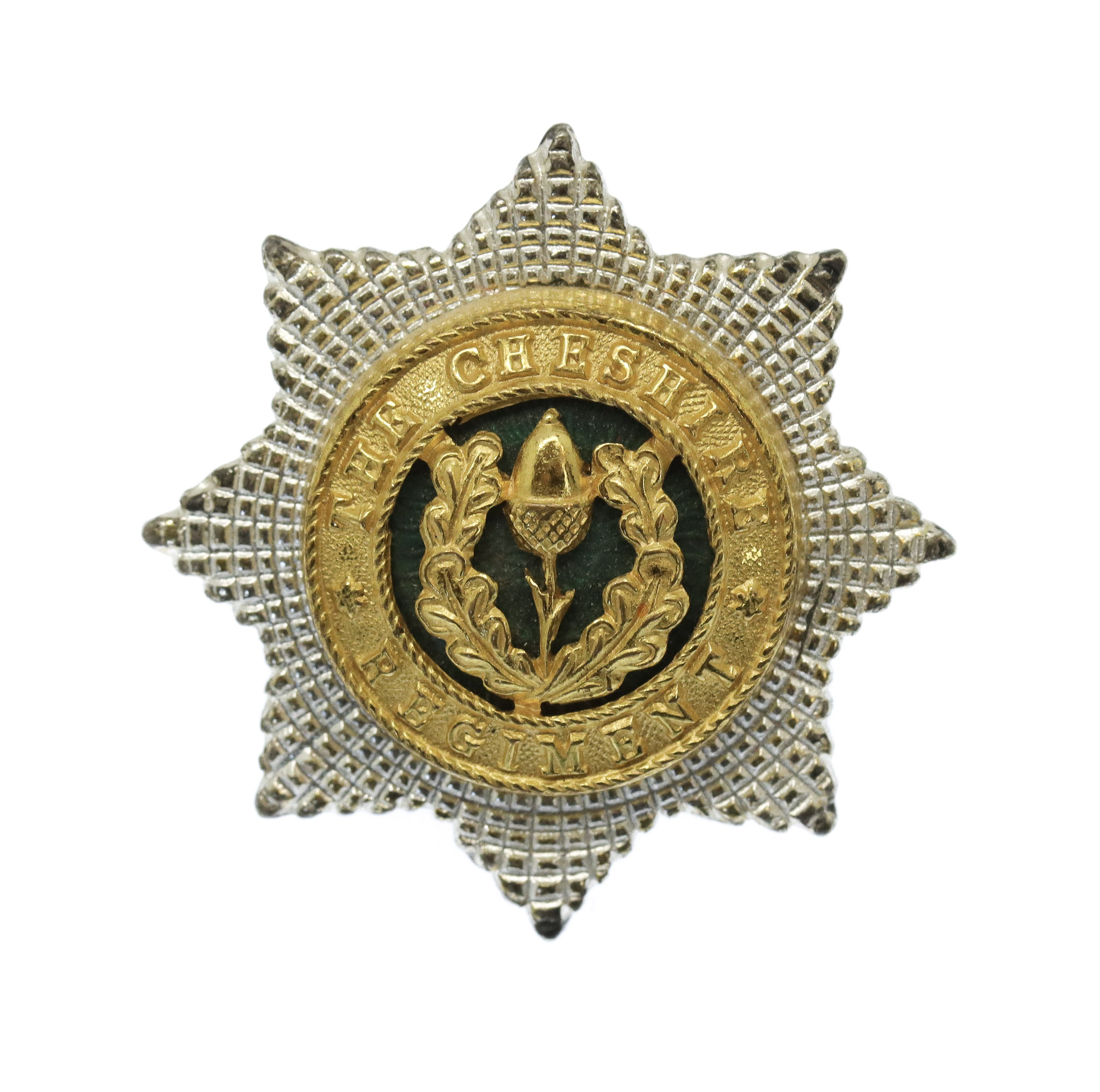 Cheshire Regiment Officer's Field Service Cap Badge