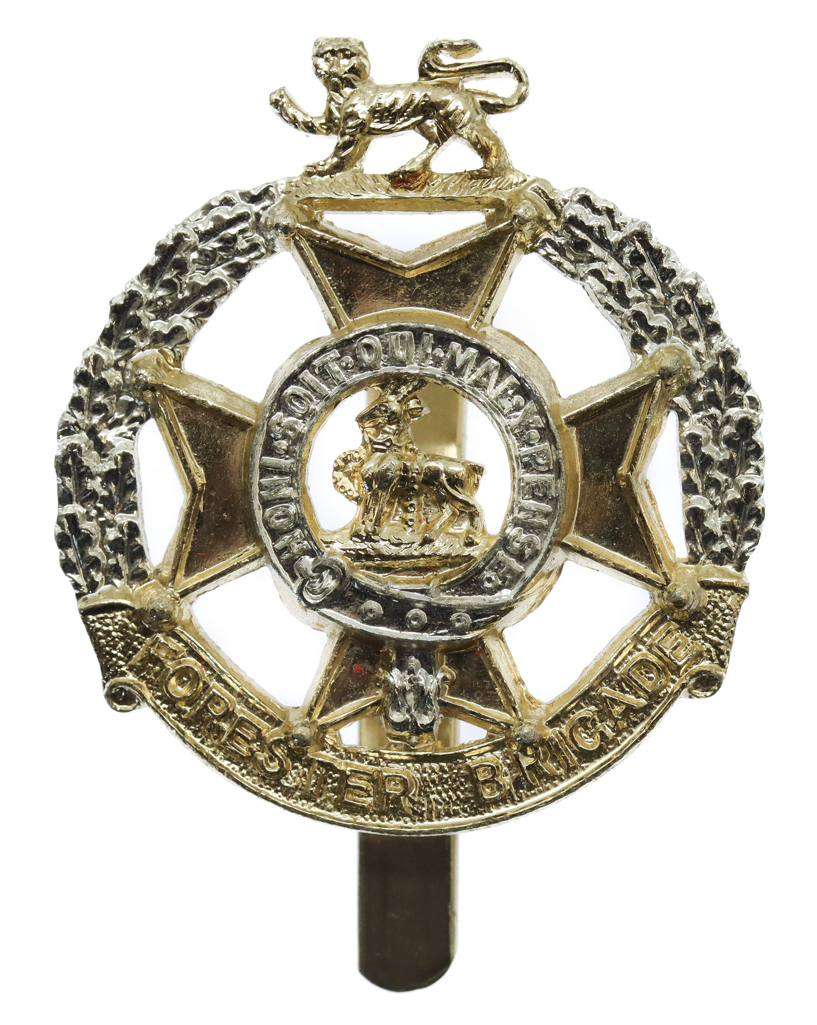 Forester Brigade Anodised (Staybrite) Cap Badge