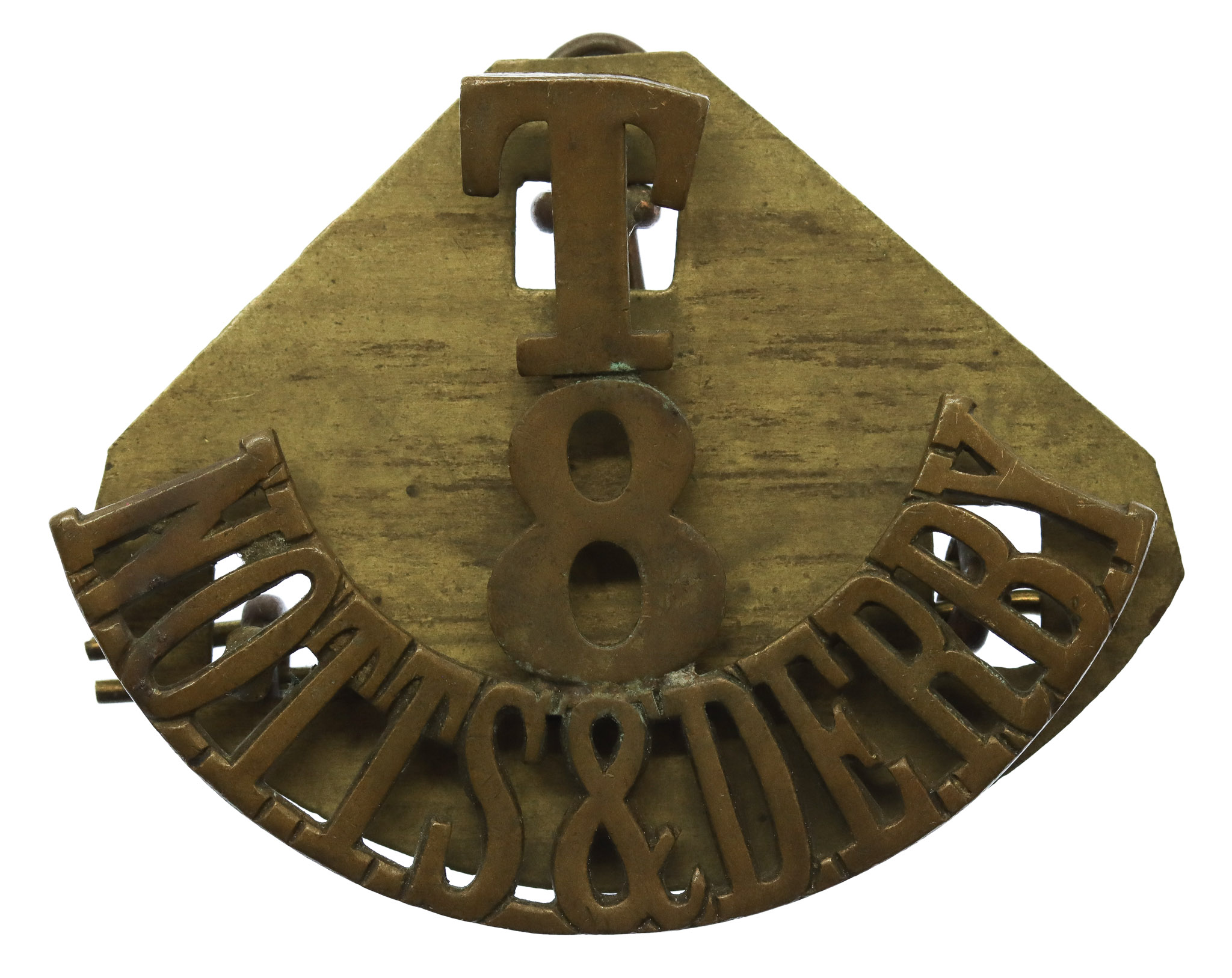 8th Territorial Bn. Notts & Derby Regiment (Sherwood Foresters) (T/8/NOTTS & DERBY) Shoulder Title