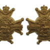 Pair of Notts & Derby Regiment (Sherwood Foresters) Collar Badges - Queen's Crown