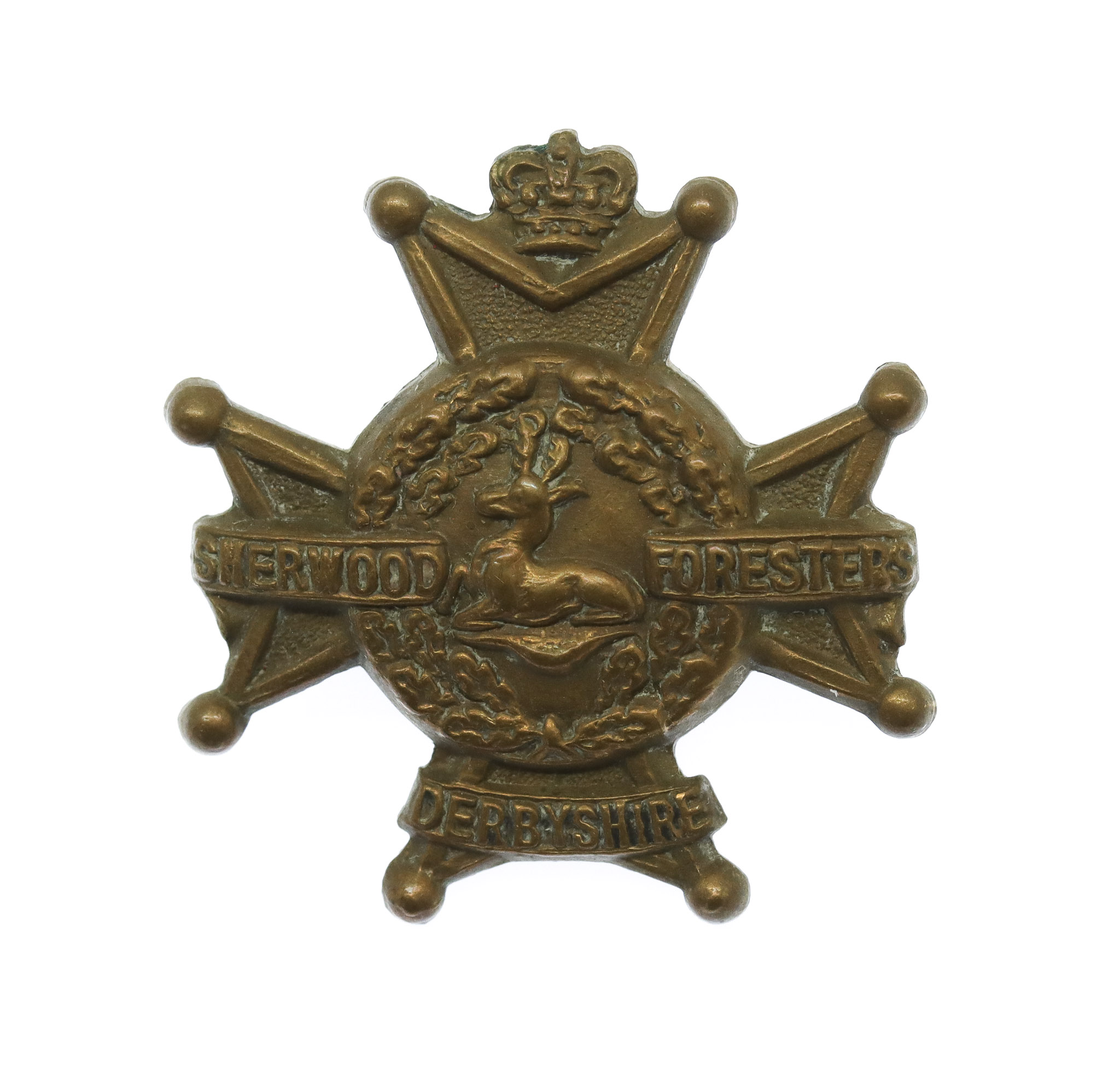 Victorian Derbyshire Regiment (Sherwood Foresters) Collar Badge