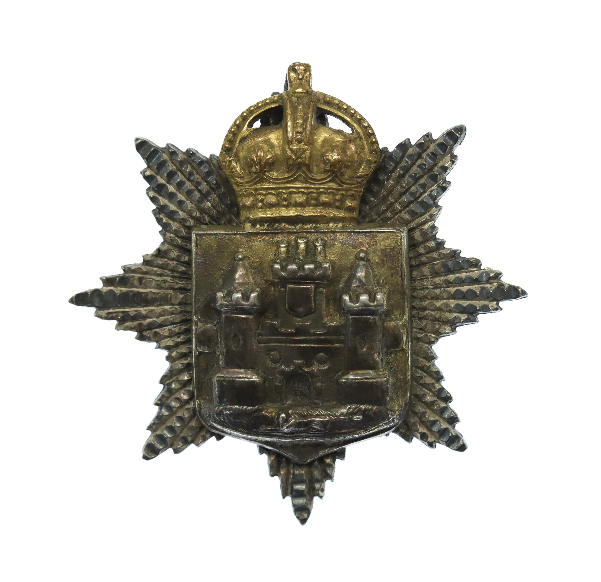East Surrey Regiment Officer's Collar Badge - King's Crown