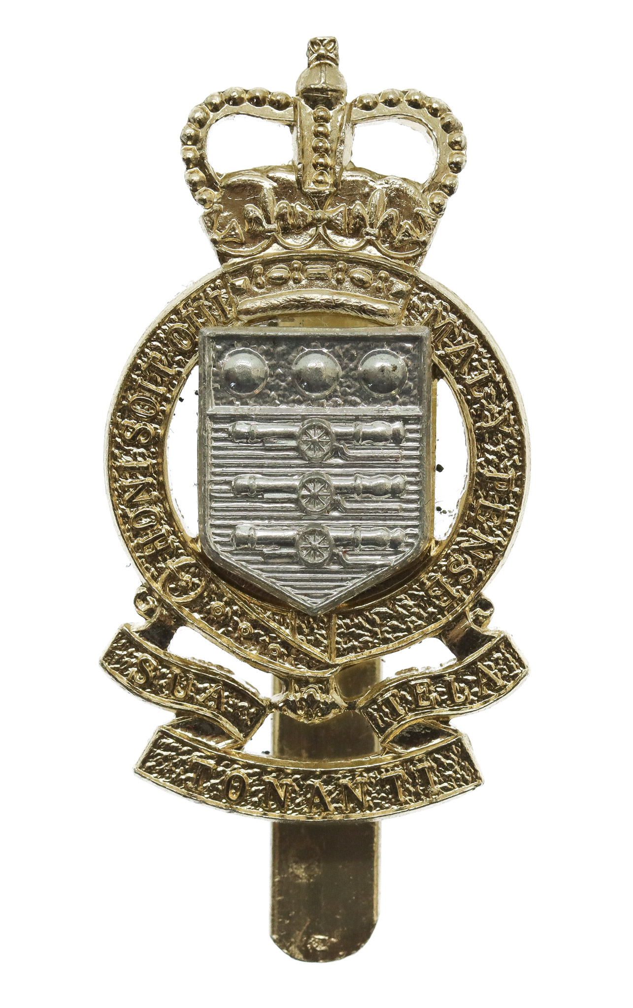 Royal Army Ordnance Corps (R.A.O.C.) Anodised (Staybrite) Cap Badge 