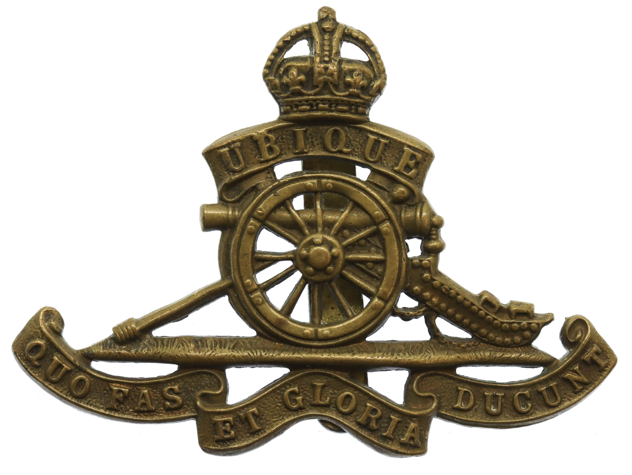 Royal Artillery Cap Badge - King's Crown