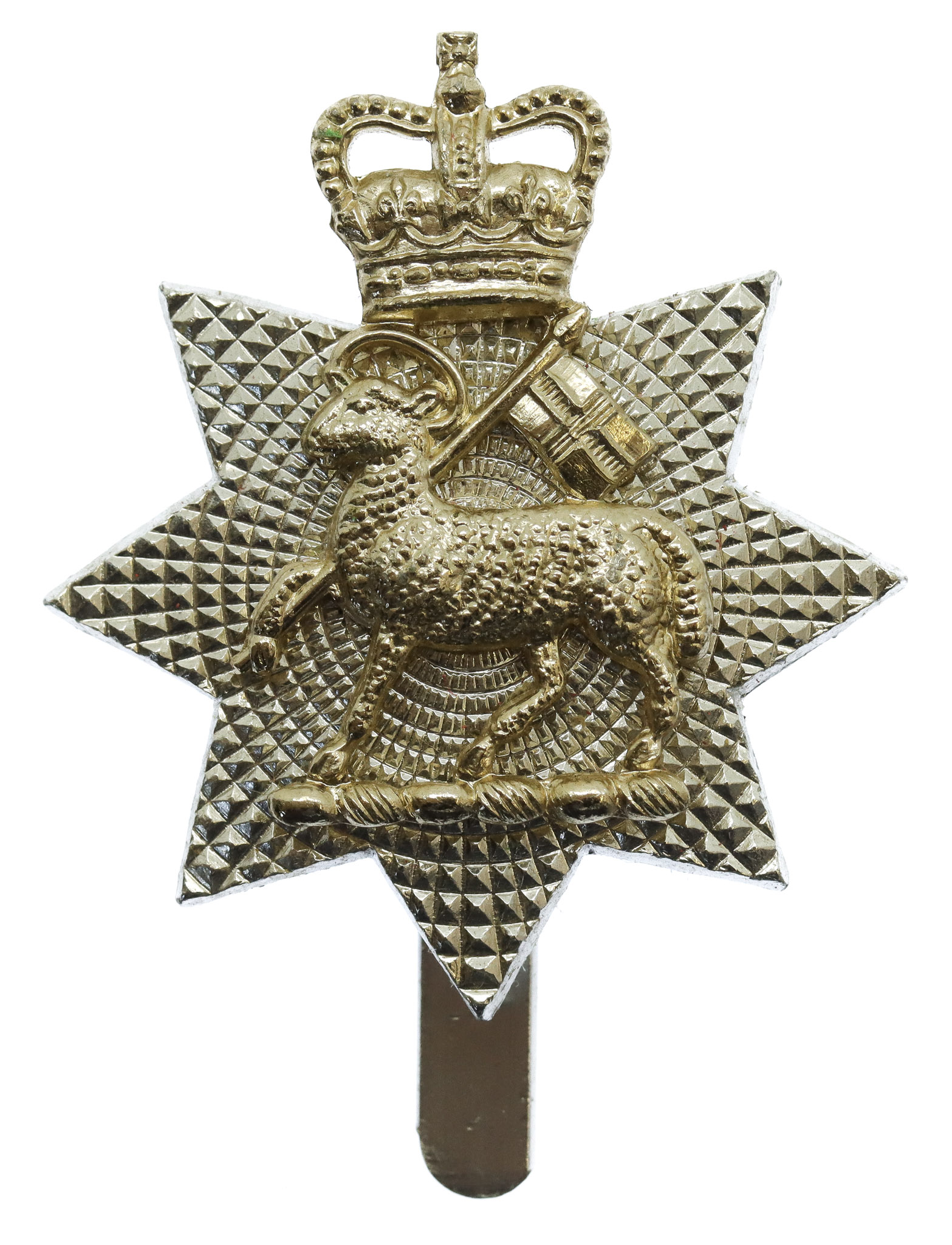 The Queen's Royal Surrey Regiment Anodised (Staybrite) Cap Badge