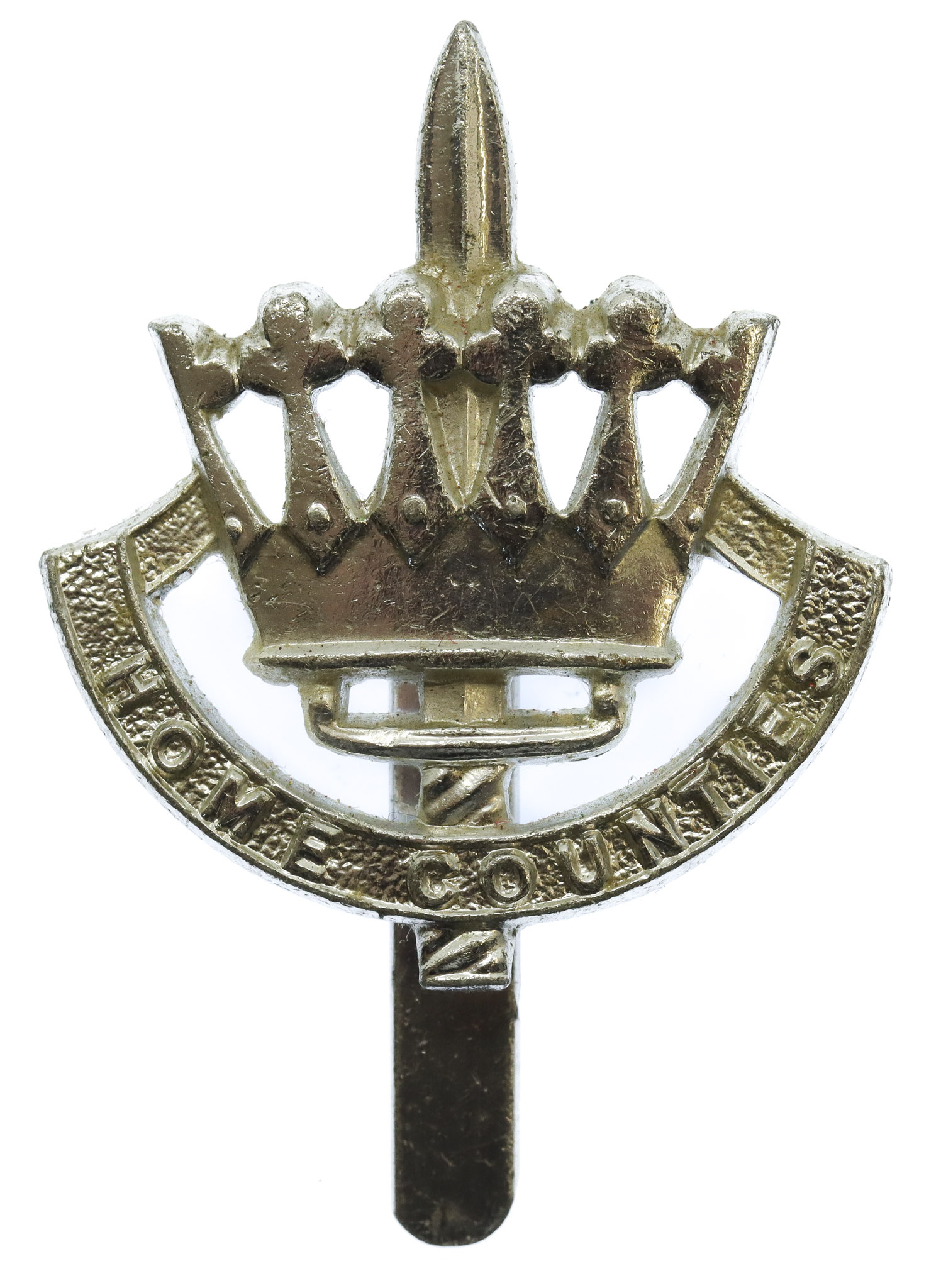 Home Counties Brigade Anodised (Staybrite) Cap Badge