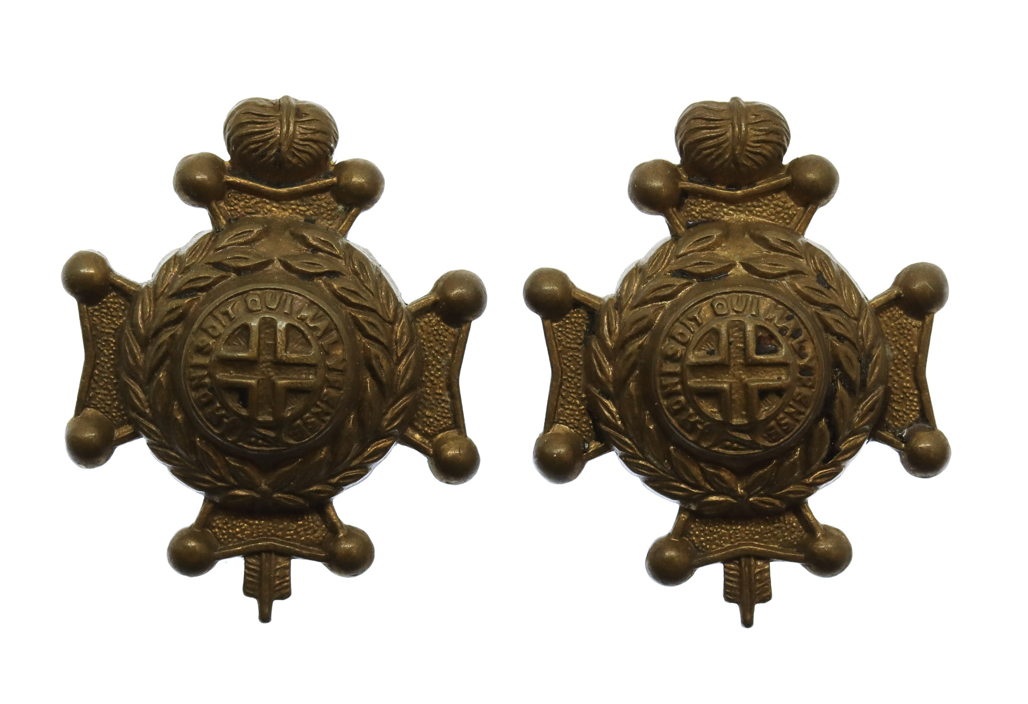 Pair of Royal Sussex Regiment Collar Badges