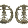 Pair of Middlesex Regiment Senior NCO's Silvered Collar Badges