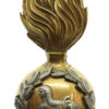 Lancashire Fusiliers Officer's Silvered & Gilt Fur Cap Grenade Badge