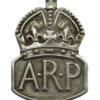 WW2 Air Raid Precautions (A.R.P.) Hallmarked Silver Lapel Badge