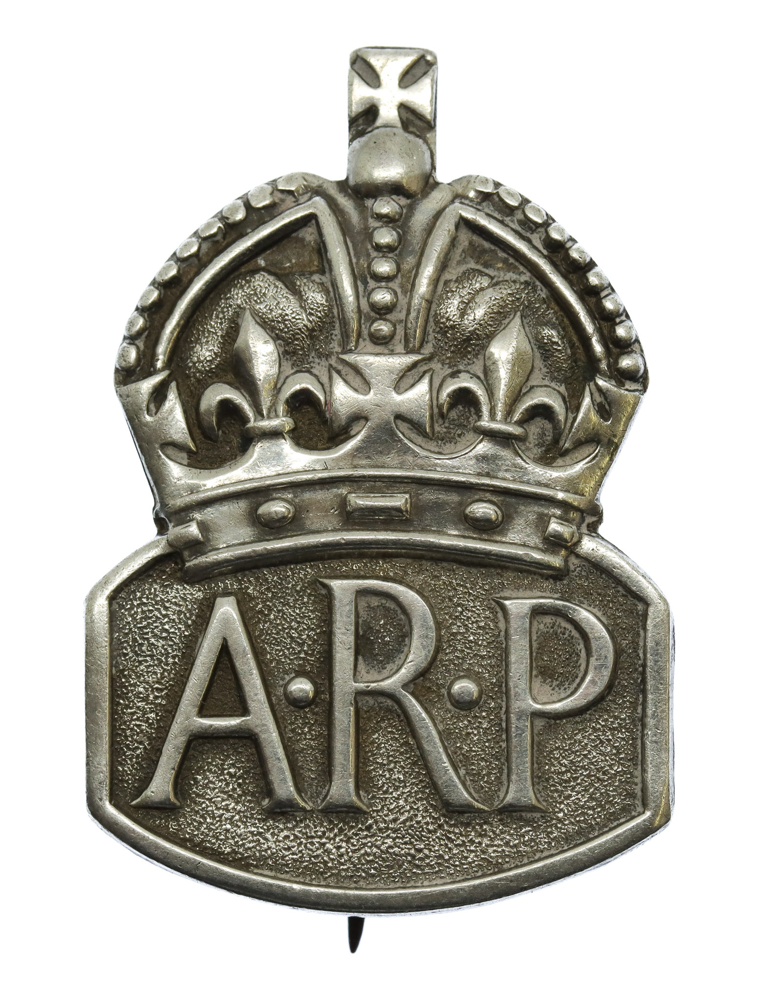 WW2 Air Raid Precautions (A.R.P.) Hallmarked Silver Lapel Badge