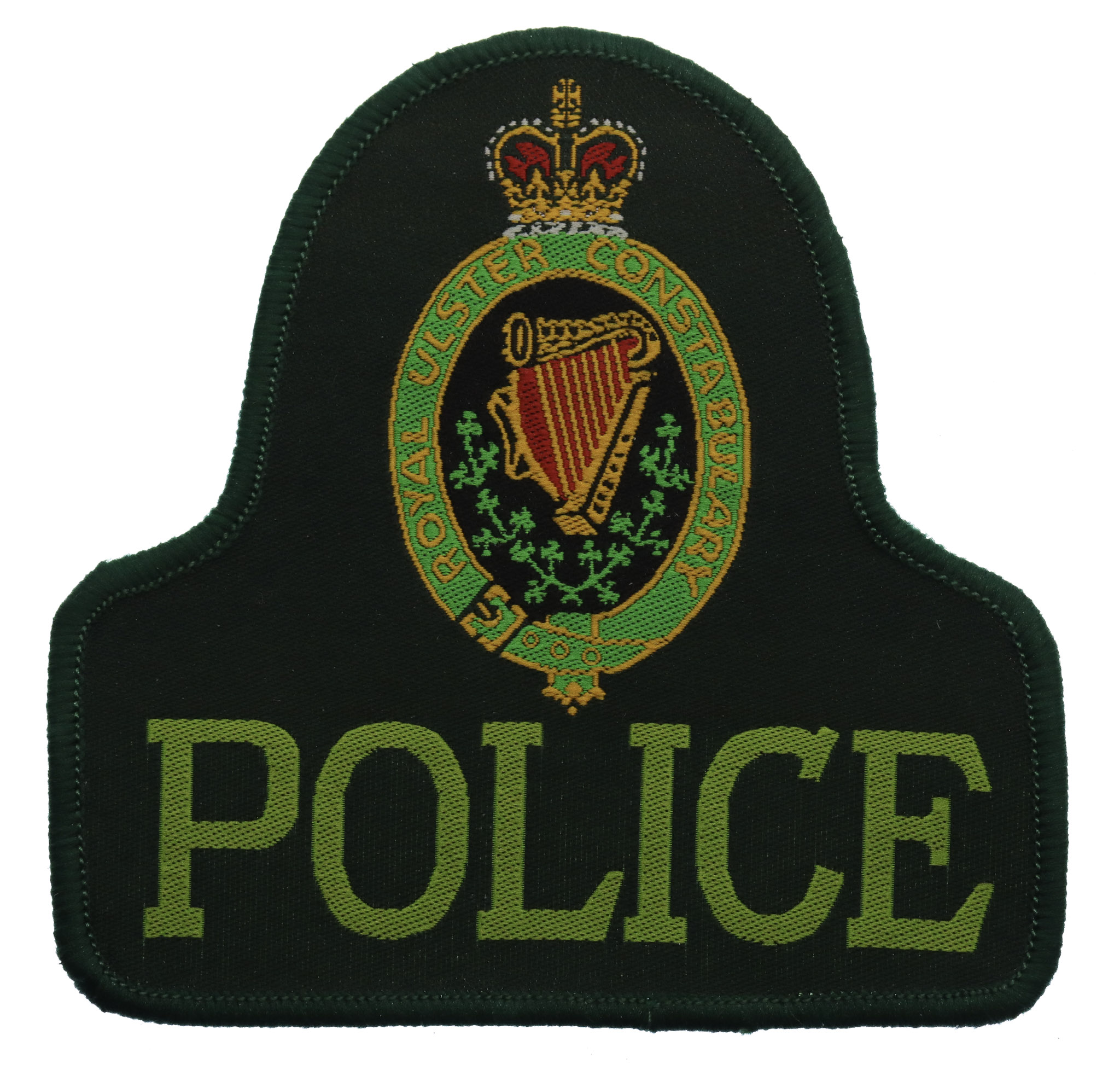 Royal Ulster Constabulary (R.U.C.) Cloth Bell Patch Badge