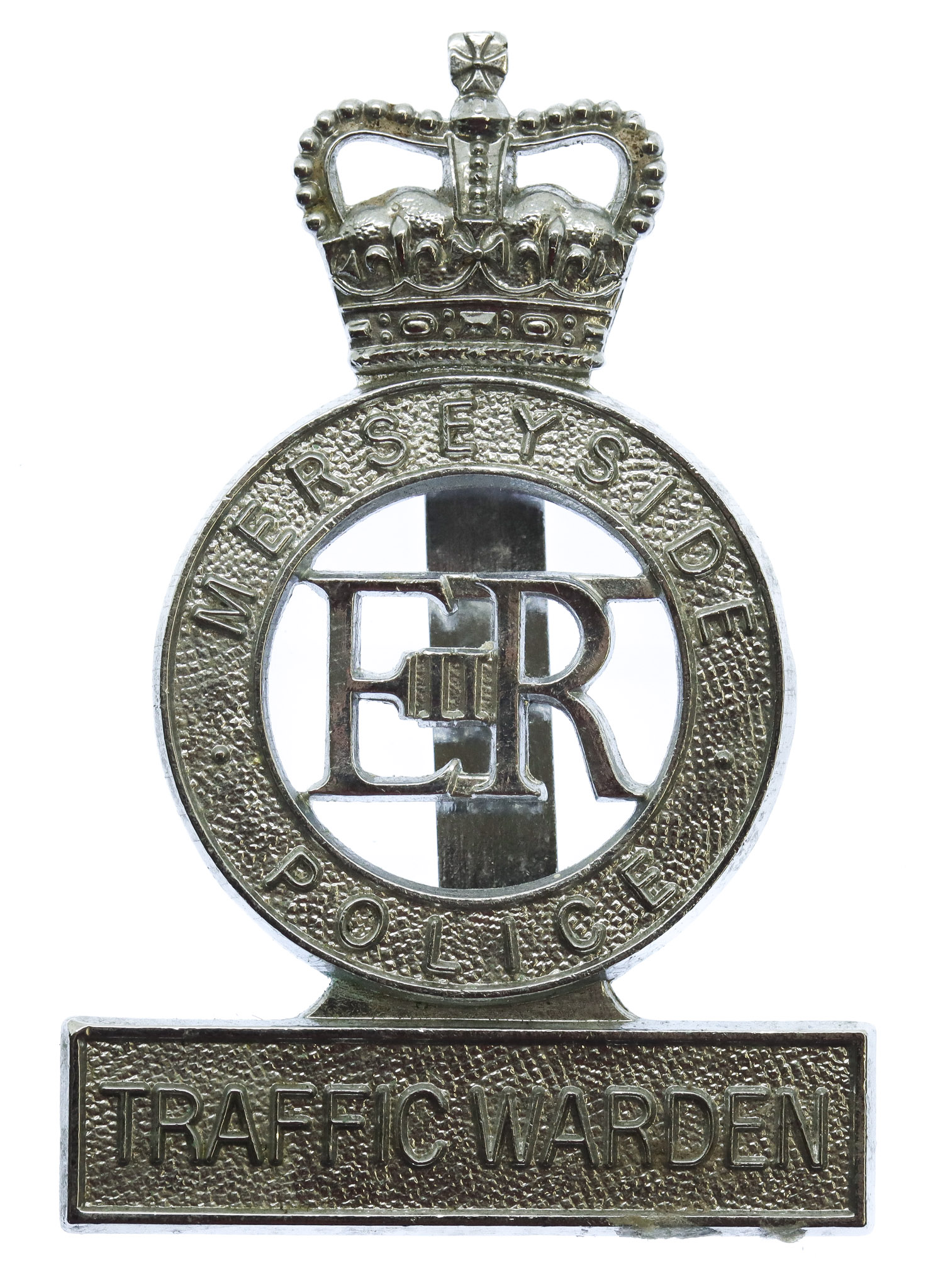 Merseyside Police Traffic Warden Cap Badge - Queen's Crown