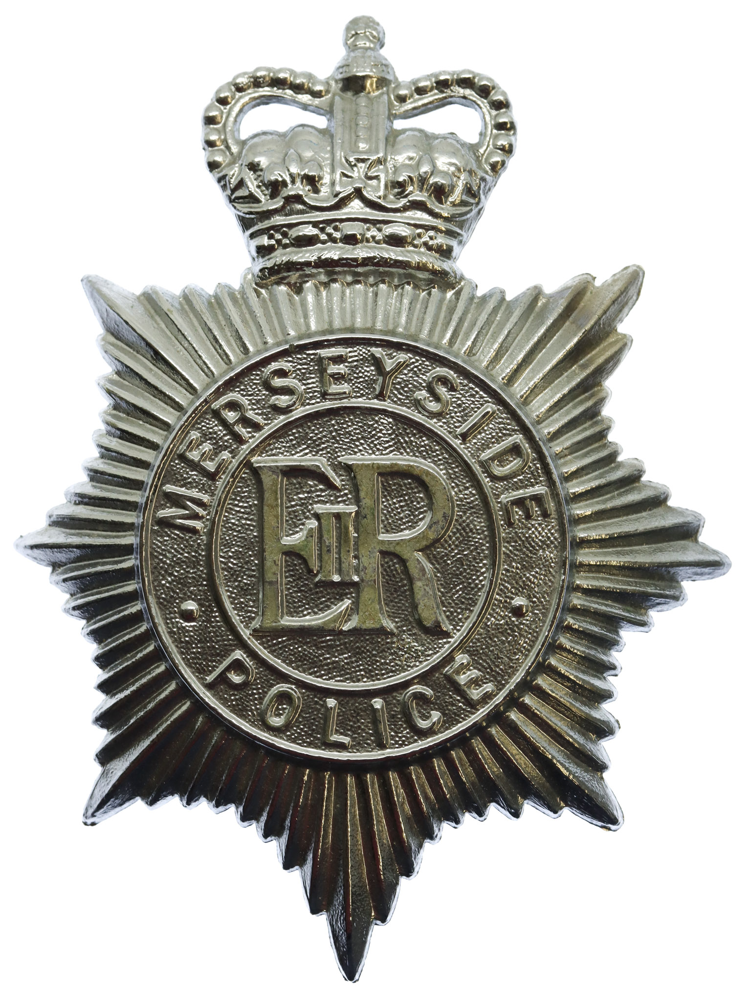 Merseyside Police Plastic Helmet Plate - Queen's Crown