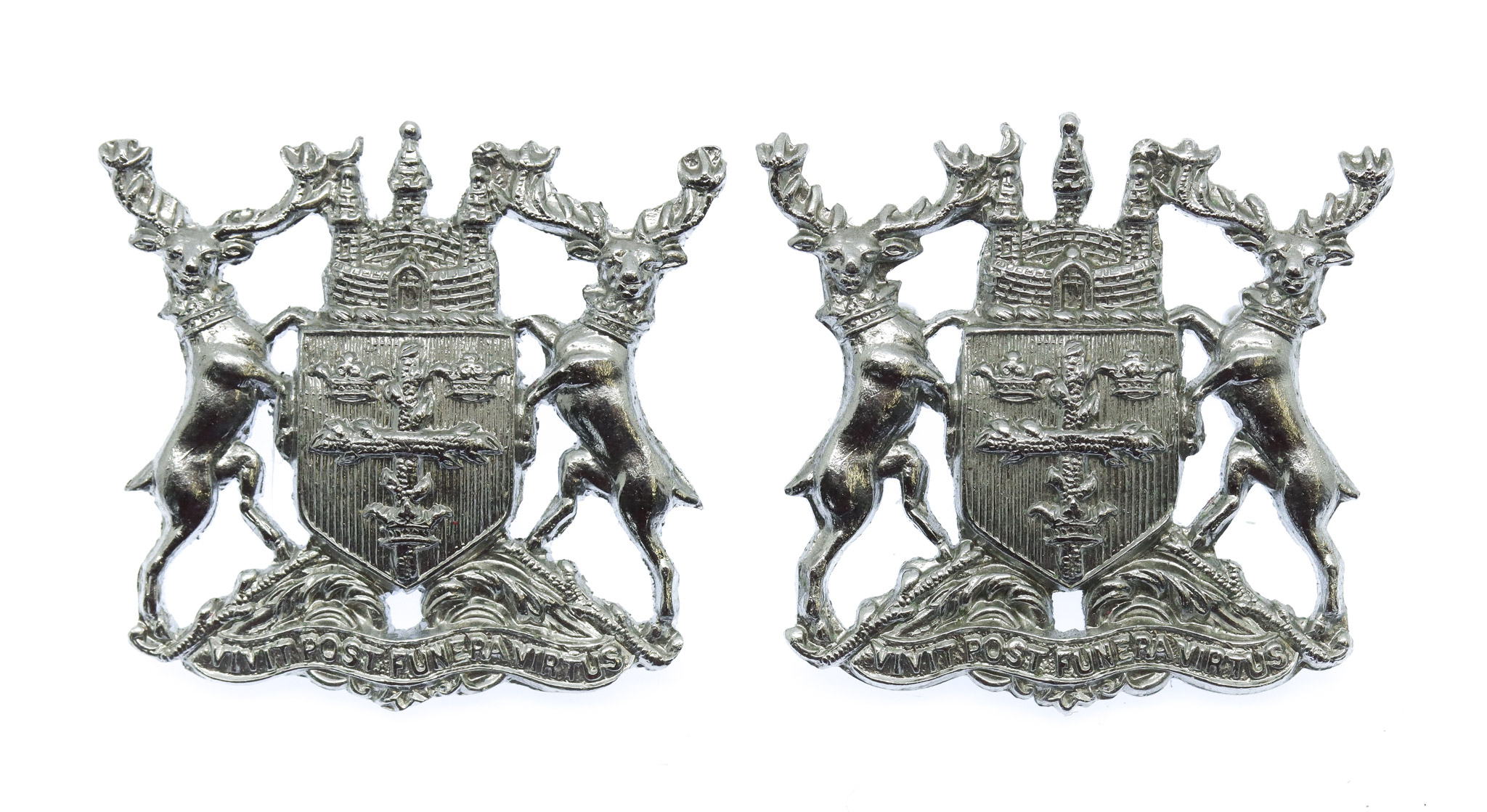 Pair of Nottingham City Police Collar Badges